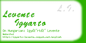 levente igyarto business card